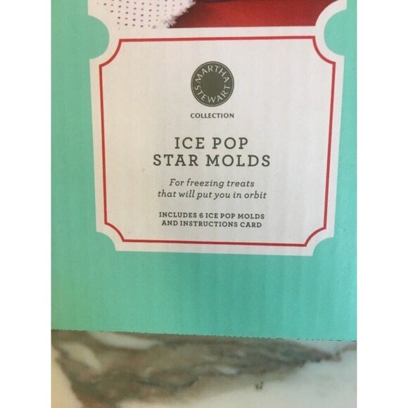 Martha Stewart Collection Macy's Set of 6 Ice Pop Star Popsicle Molds NEW - Picture 2 of 7